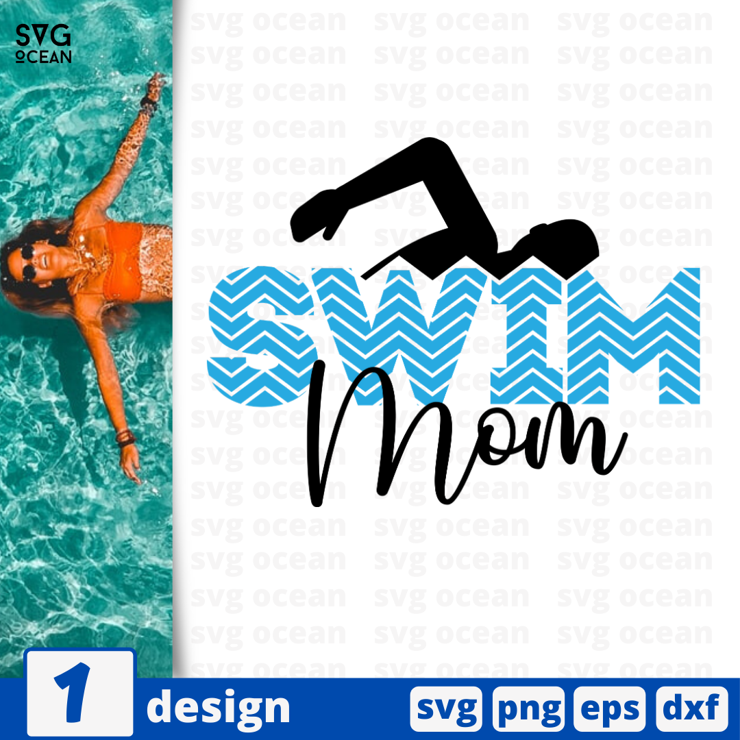 Download Swim Mom Svg Bundle Vector For Instant Download Svg Ocean