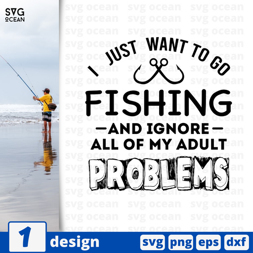 Keep calm and go fishing, Fishing poster - free svg file for