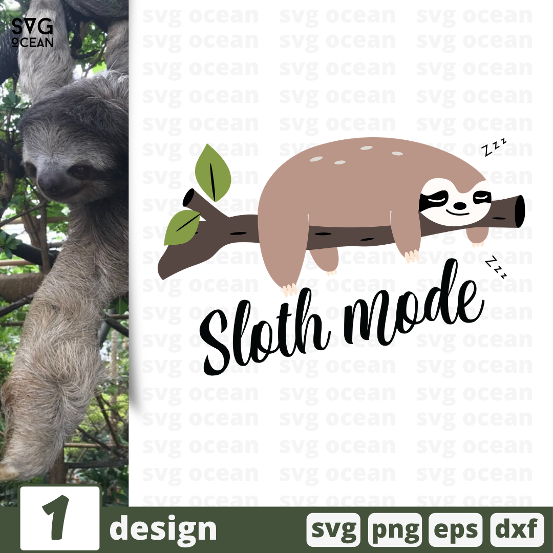 Download FREE Sloth mode SVG file for cricut - Svg Ocean