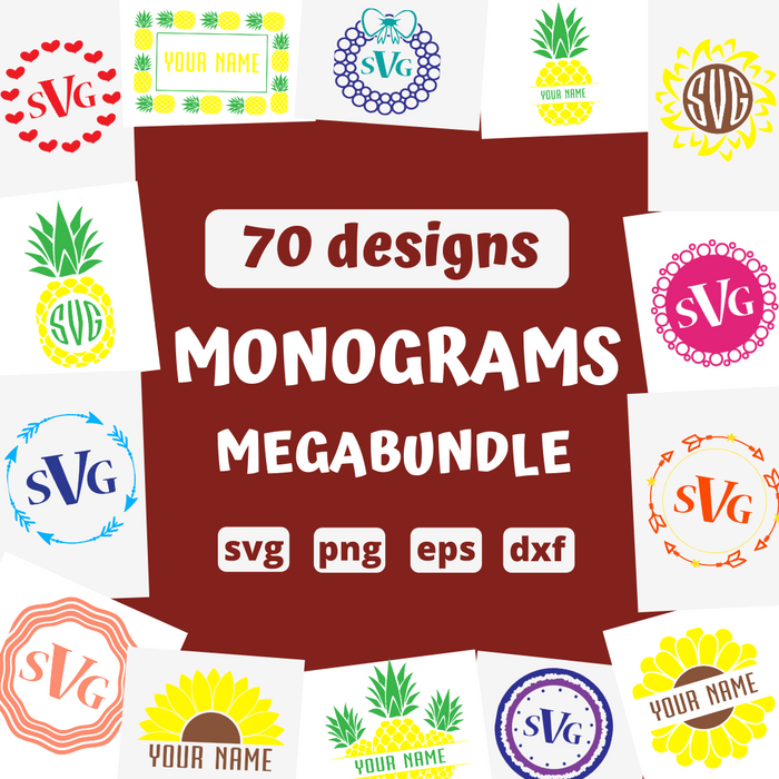 Download Monograms Megabundle Svg Bundle For Cricut Design Space Svg Ocean