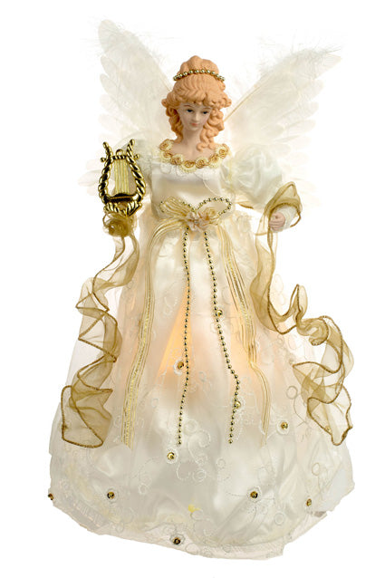 White Lighted Animated Angel Tree topper | JJ's Holiday Gifts