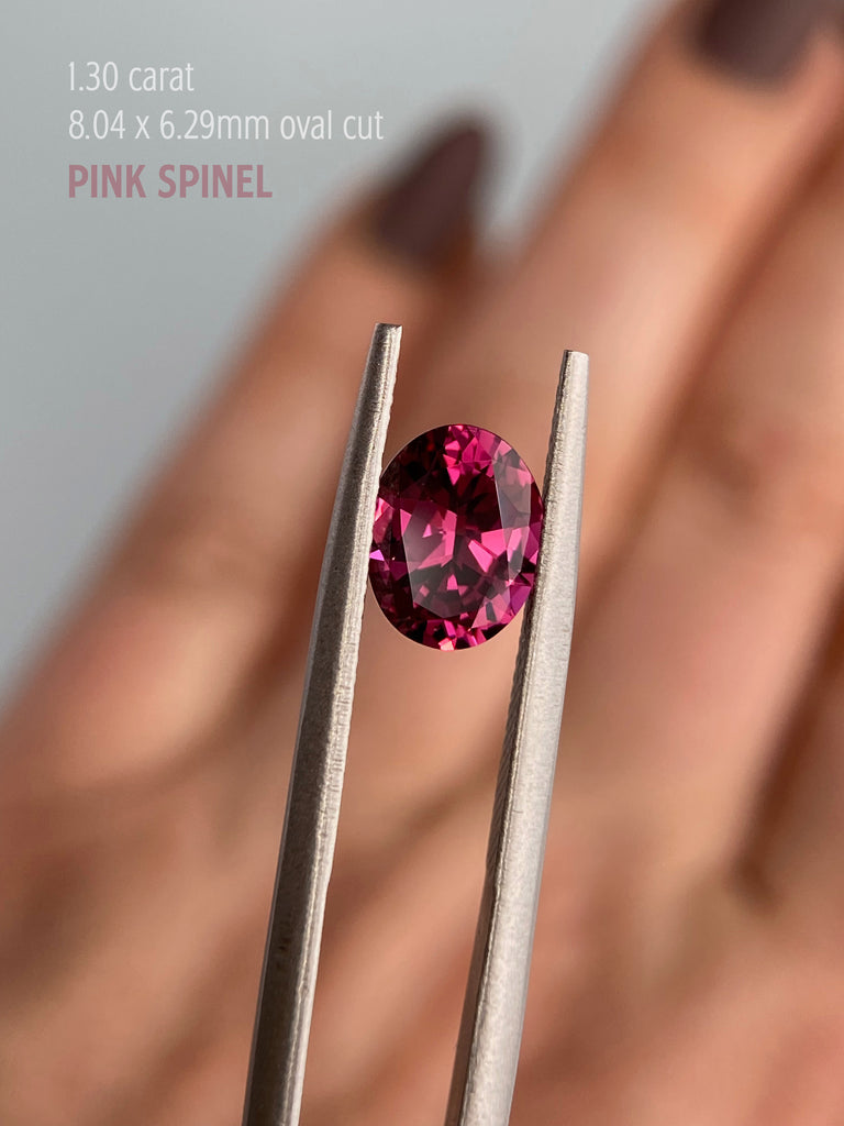 pink spinel oval