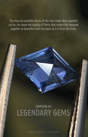 Kite Shape Blue Sapphire by Legendary Gems