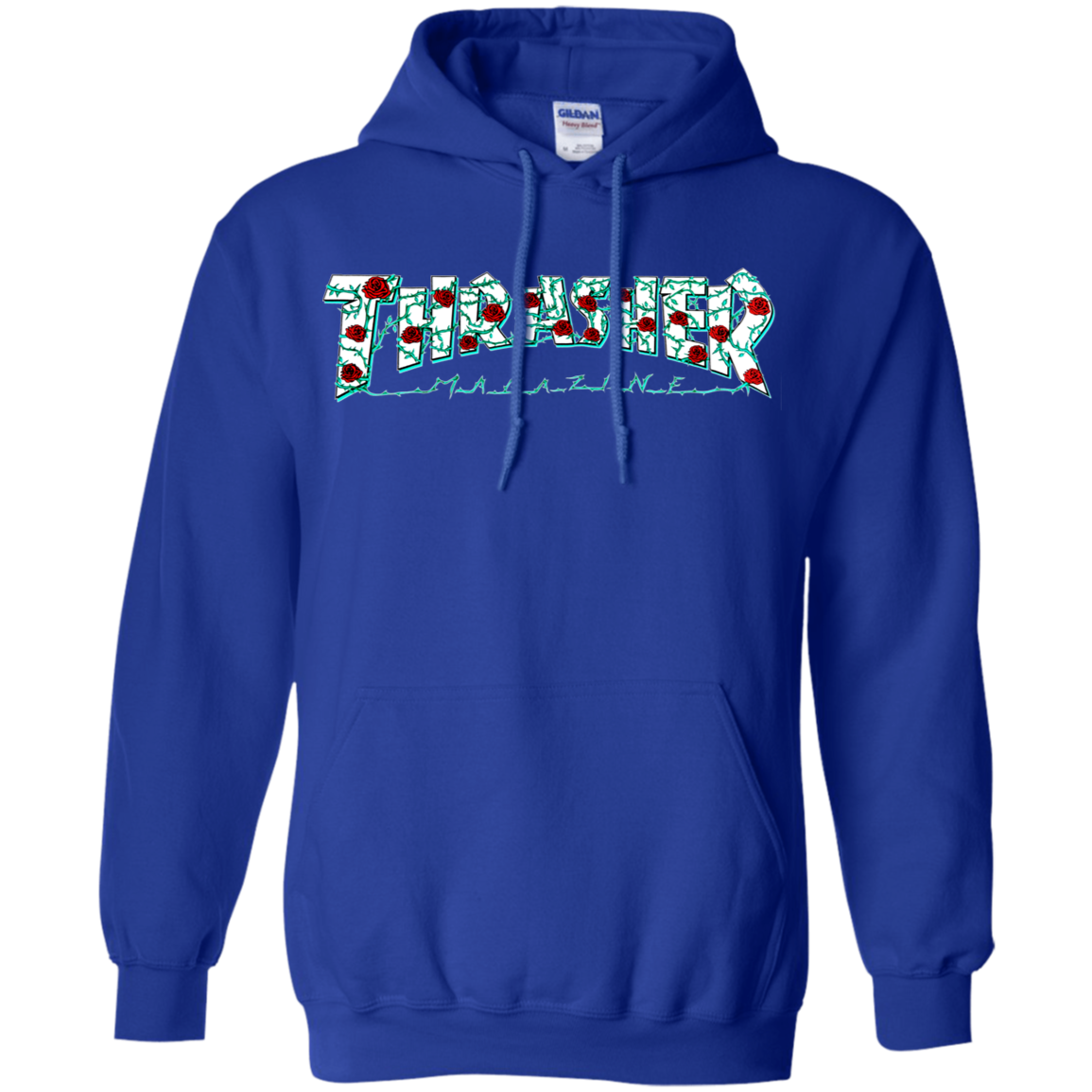 blue thrasher hoodie