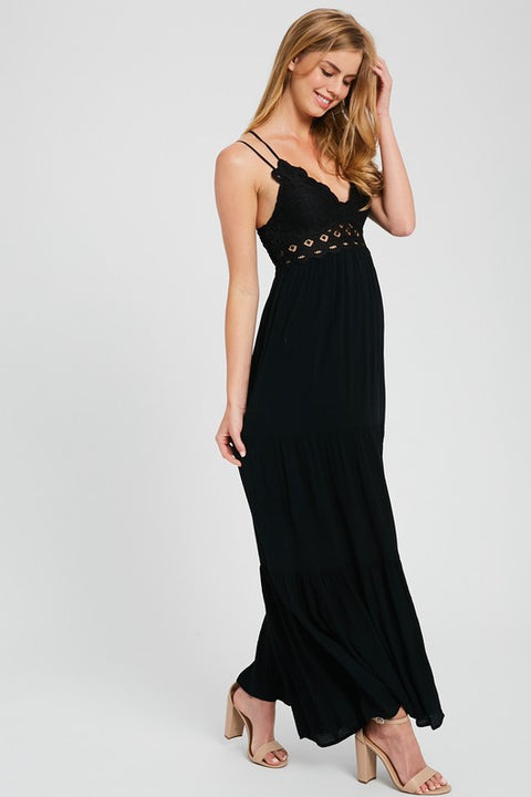 maxi dress with bralette