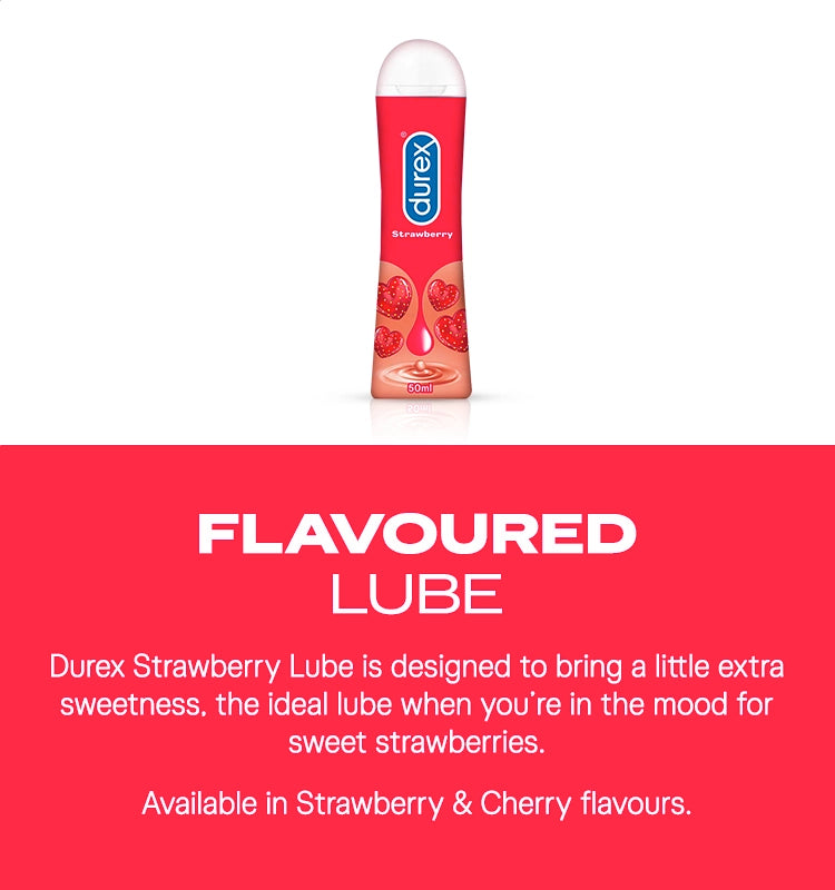 Durex Strawberry Flavoured Lube | Water-Based Intimate Lubricant For Men & Women-2