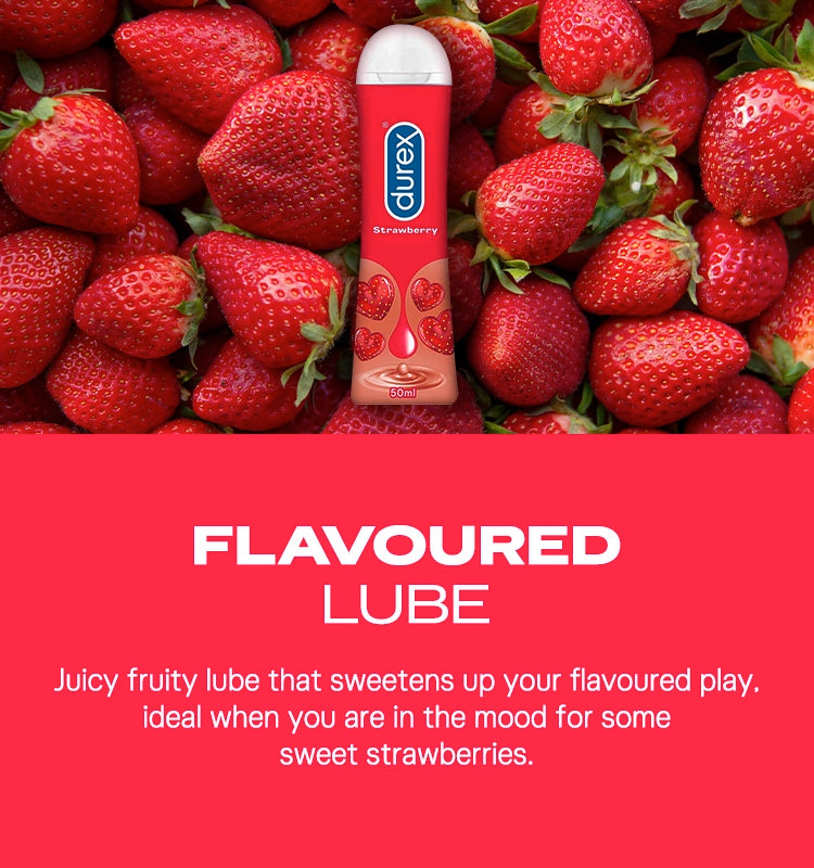 Durex Strawberry Flavoured Lube | Water-Based Intimate Lubricant For Men & Women-3