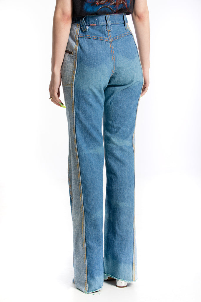 1970's Vintage Gemini Lee's Reversible Two Toned Bell Bottoms