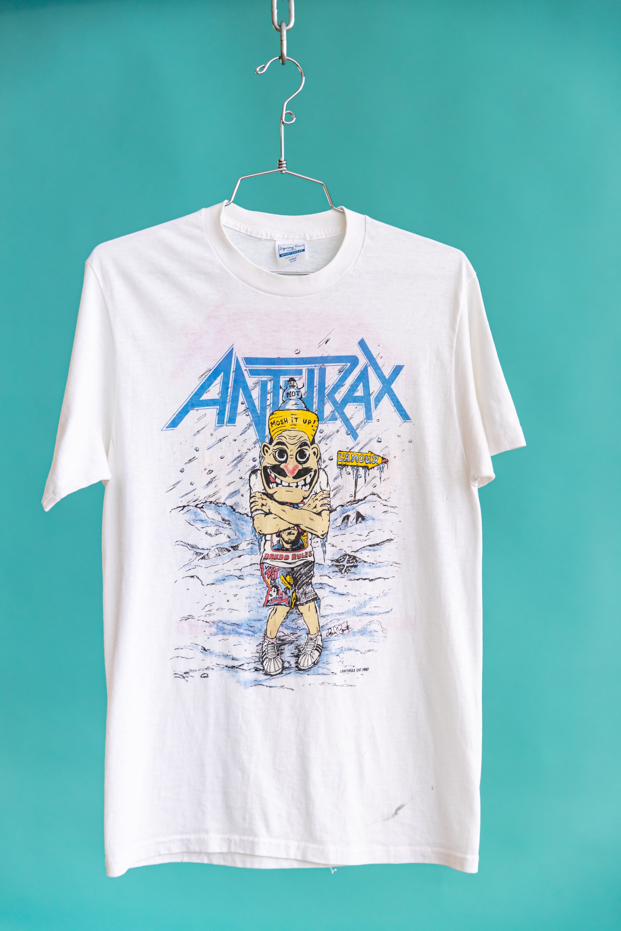 Vintage 1980's 1987 ANTHRAX Among The Living Tour T-shirt Men's