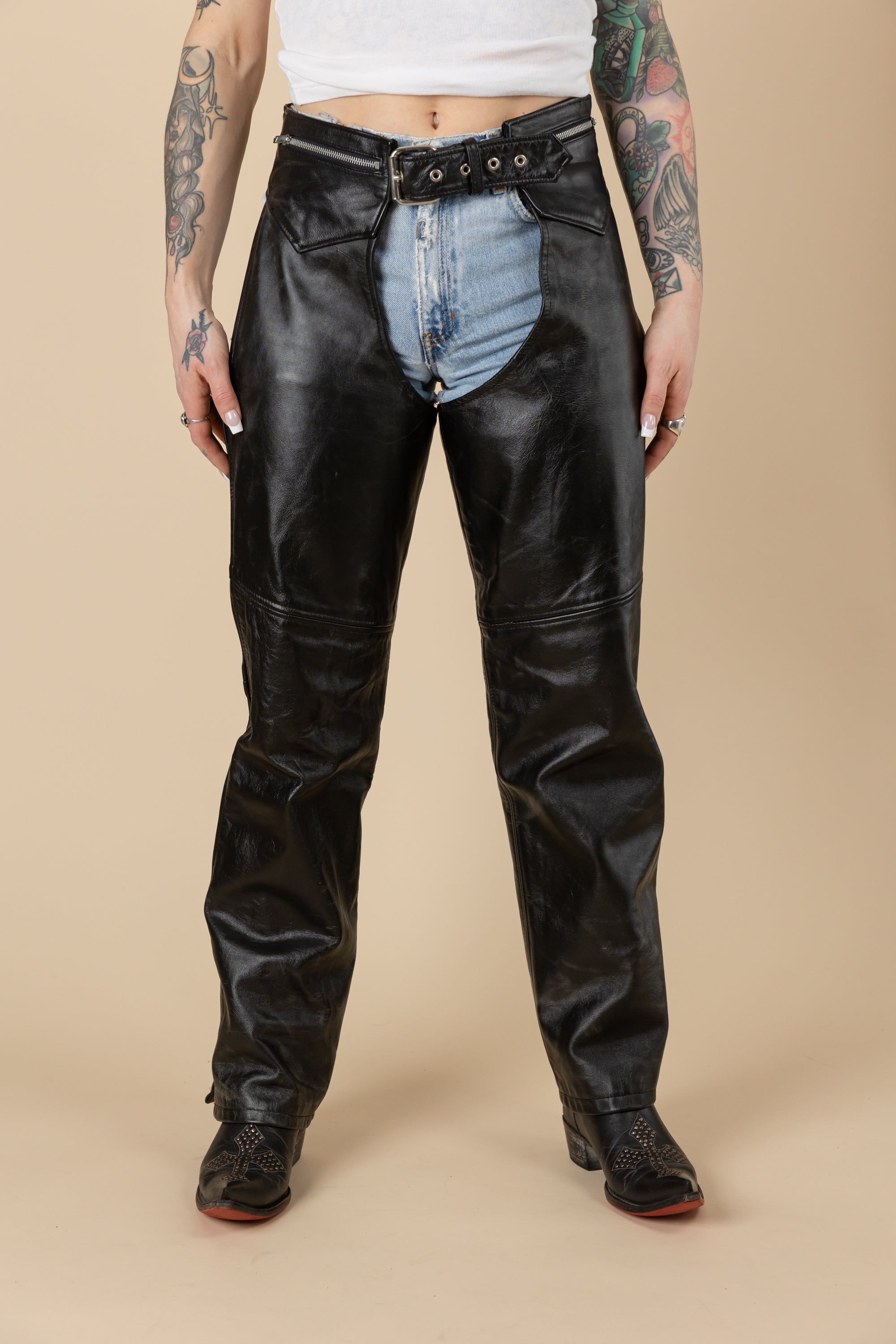 90s HARLEY DAVIDSON Leather Chaps | comonuevo.com.co