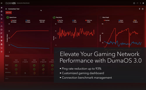 ELEVATE YOUR GAMING NETWORK PERFORMANCE WITH DumaOS 3.0