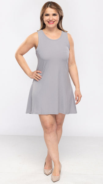 Women's Ribbed Flare Tank Top/Dress- 4 Colors/3 Sizes-12pcs/pack ($10.90/pc)