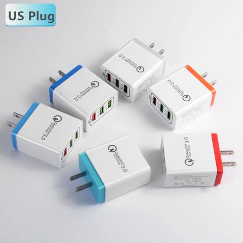 UNIVERSAL 18 W USB QUICK MOBILE CHARGE 3.0 5V 3A FOR IPHONE 7 8 EU US PLUG