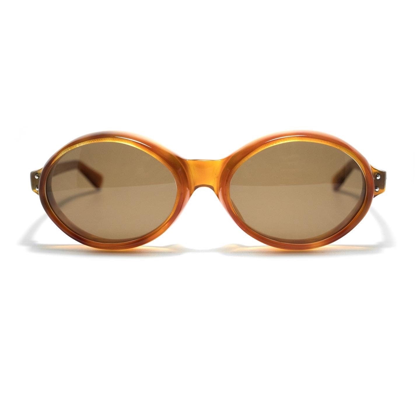 1960s Vintage Frame France Frame Amber tortoise Oval style – Feaw