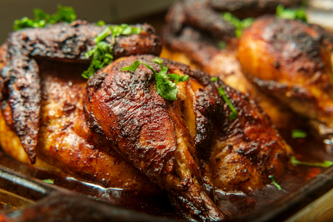 roast chicken paired with nz red wine