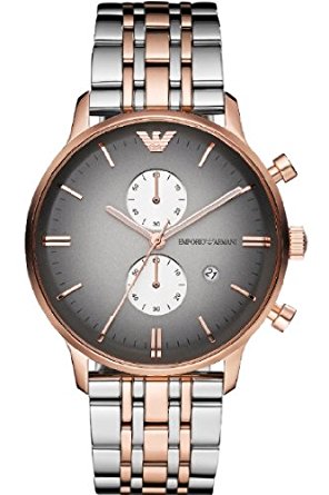 armani watches rose gold mens