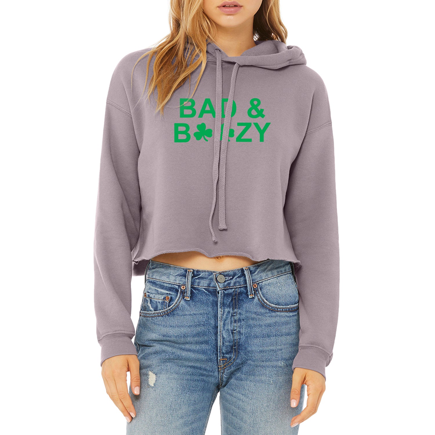 st patrick's day crop hoodie