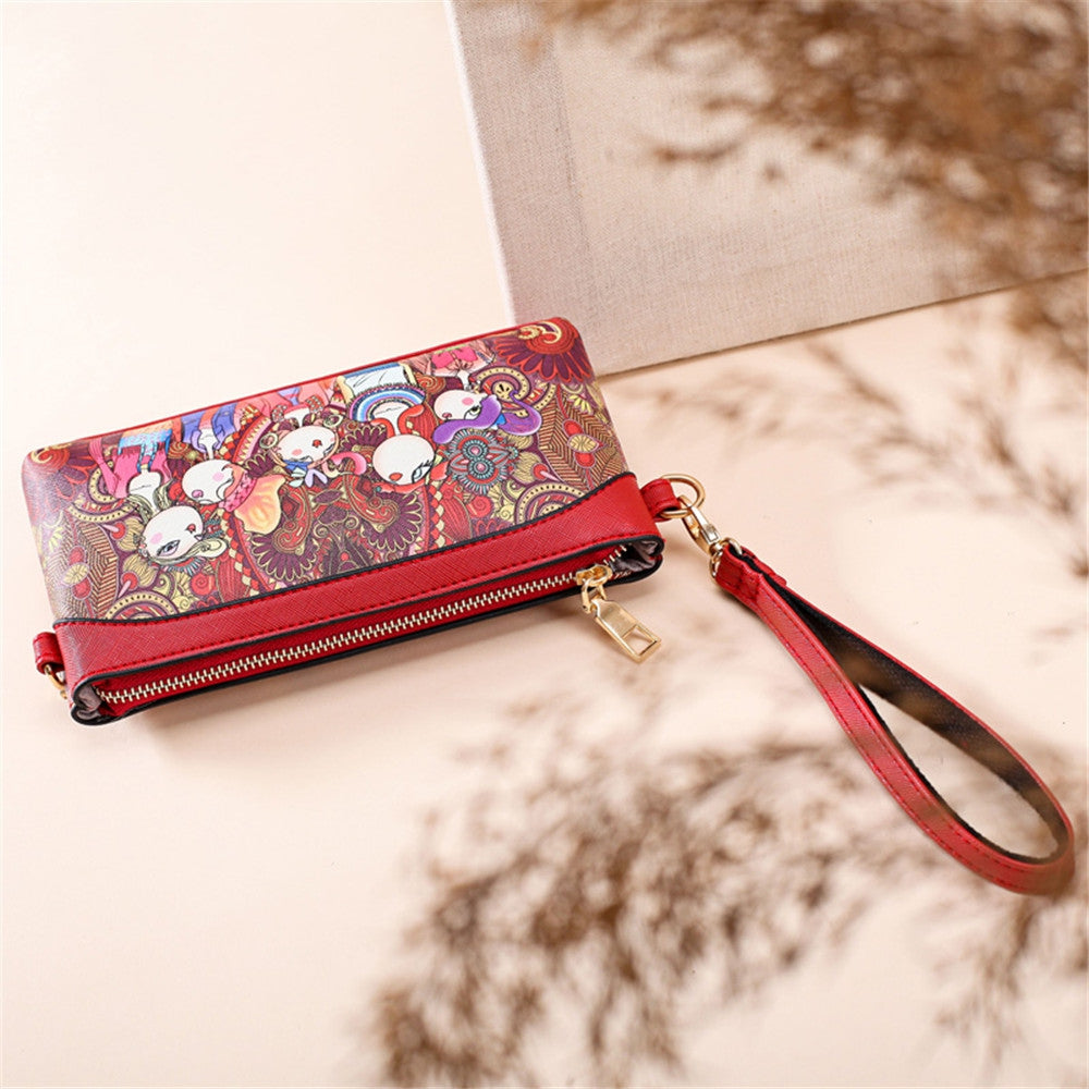 Brand Women Shoulder Bags High Quality PU Leather Handbags Ladies Wallet Designer Cartoon Printi...