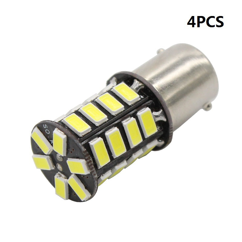 4PCS  White LED BA15S P21W 1156 Daytime DRL Light Bulbs 30SMD 5630 DC 12V