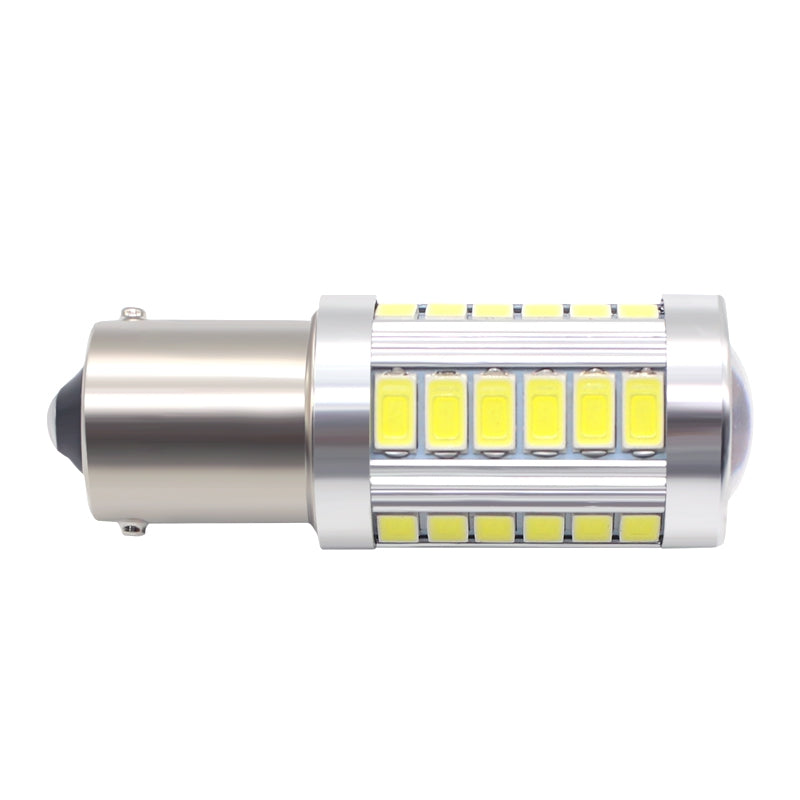 2PCS LED BA15S P21W 1156 DRL Daytime Light Blanco White Bulb 33-SMD 5630 5730 12V