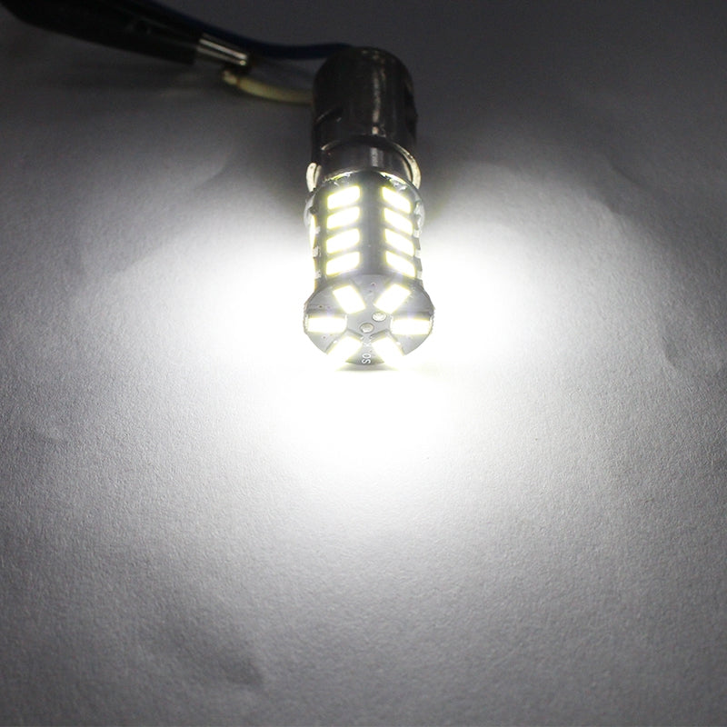 2PCS White LED BAY15D P21W 1157 Daytime DRL Light Bulbs 30SMD 5630  DC 12V
