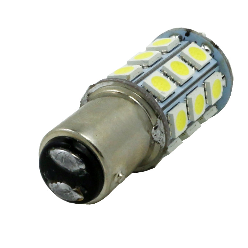 10PCS White BA15D 5050 27SMD LED Marine Boat RV Light 1142 1076 1130 1176 12V