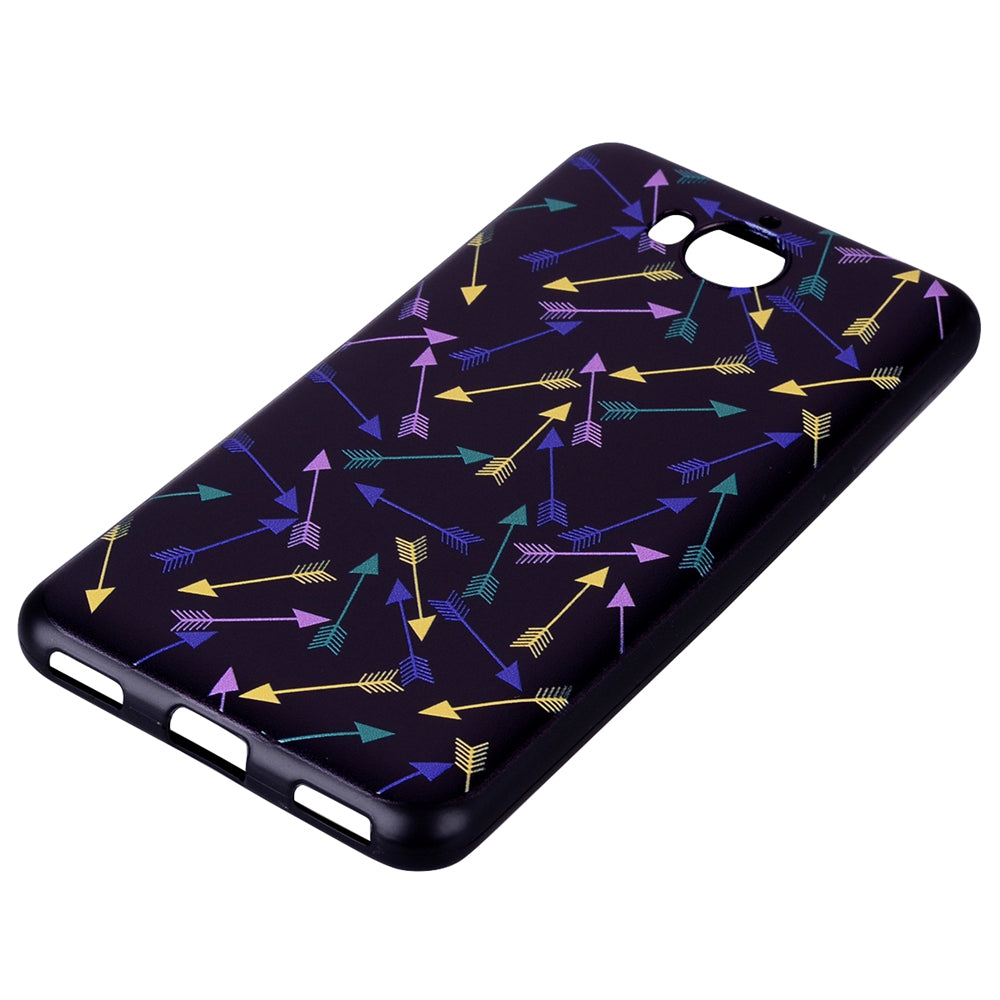 Case For Huawei Y6 2017 Colorful Arrow Design Soft TPU Mobile Phone Shell