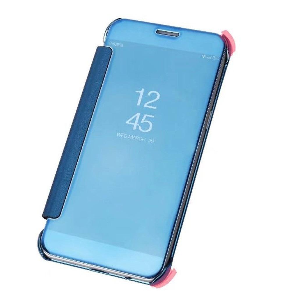 Case Cover for Samsung Galaxy A8 2018 Luxury Clear View Mirror Flip Smart