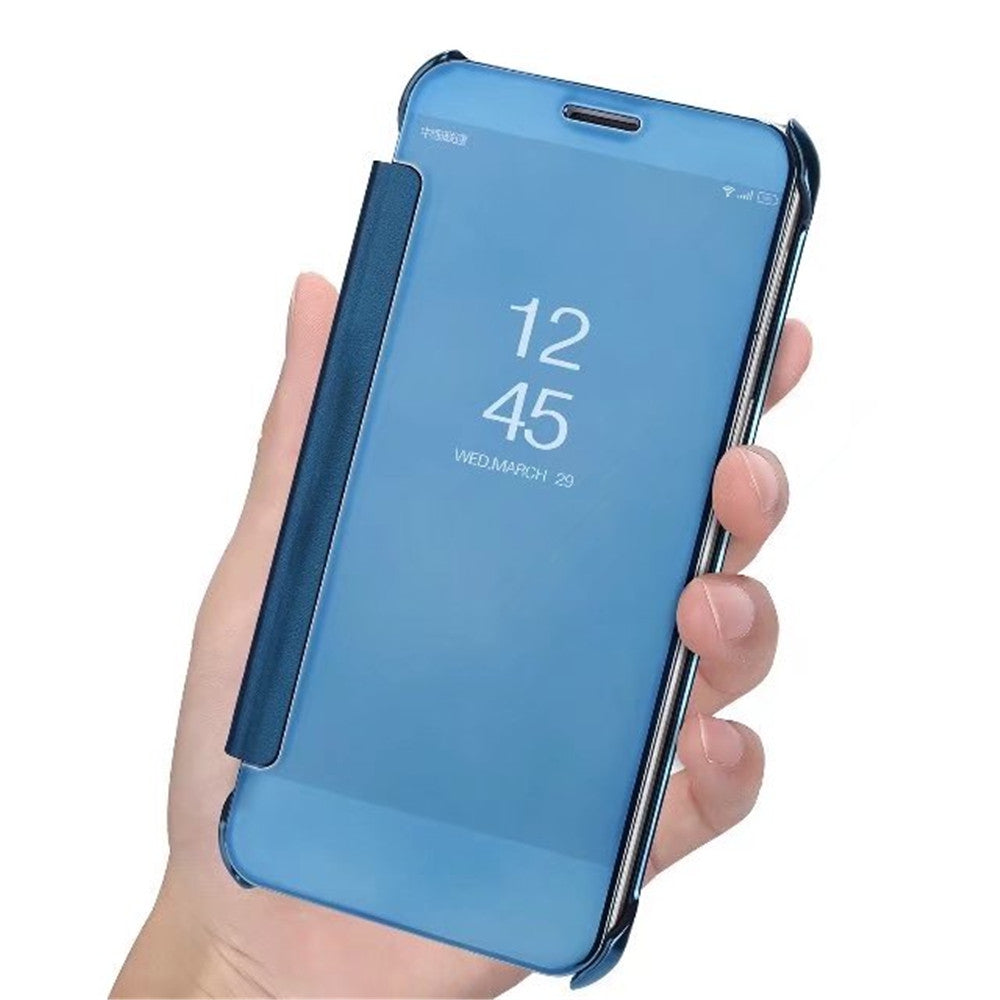 Case Cover for Samsung Galaxy A8 Plus 2018 Luxury Clear View Mirror Flip Smart