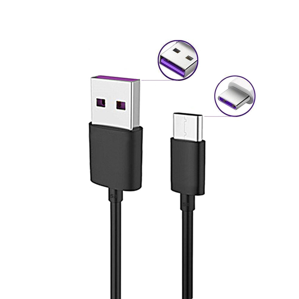 5A Quick Charge USB 3.1 Type-C Charging Data Transfer Cable 100CM