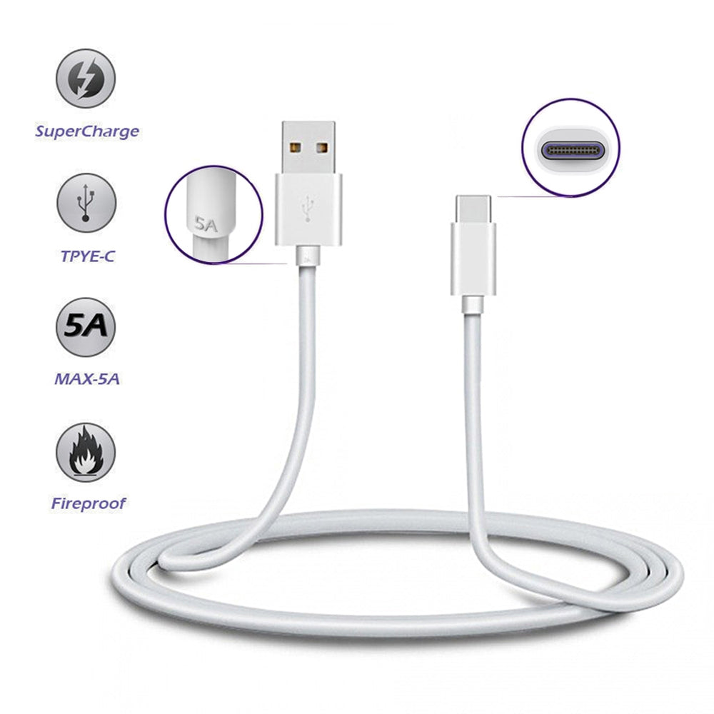 5A Quick Charge USB 3.1 Type-C Charging Data Transfer Cable 100CM