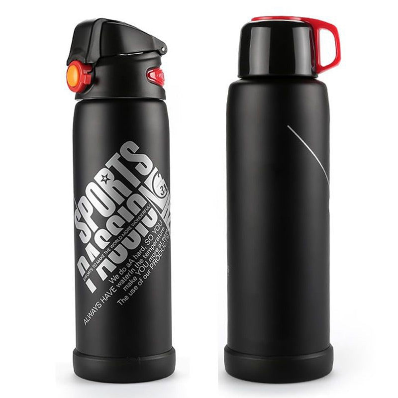 304 Stainless Steel Bicycle Riding Sports Water Bottle Portable Double Cover Vacuum Cup