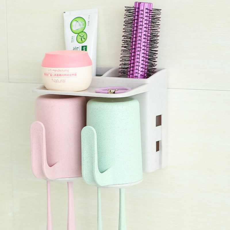 Bathroom Accessories Suction Cup Toothbrush Toothpaste Tooth Mug Holder