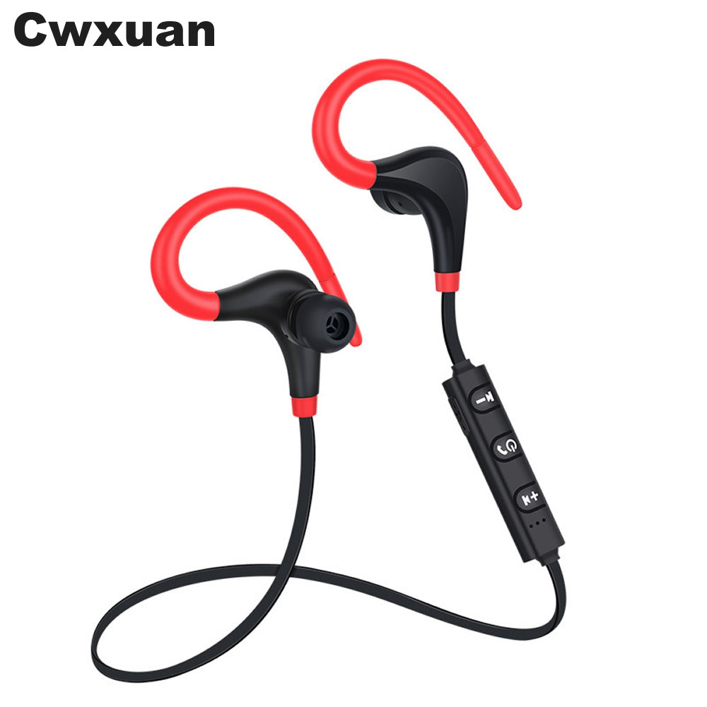 Cwxuan Wireless Bluetooth Sports Running Earhook Stereo Headset with Microphone