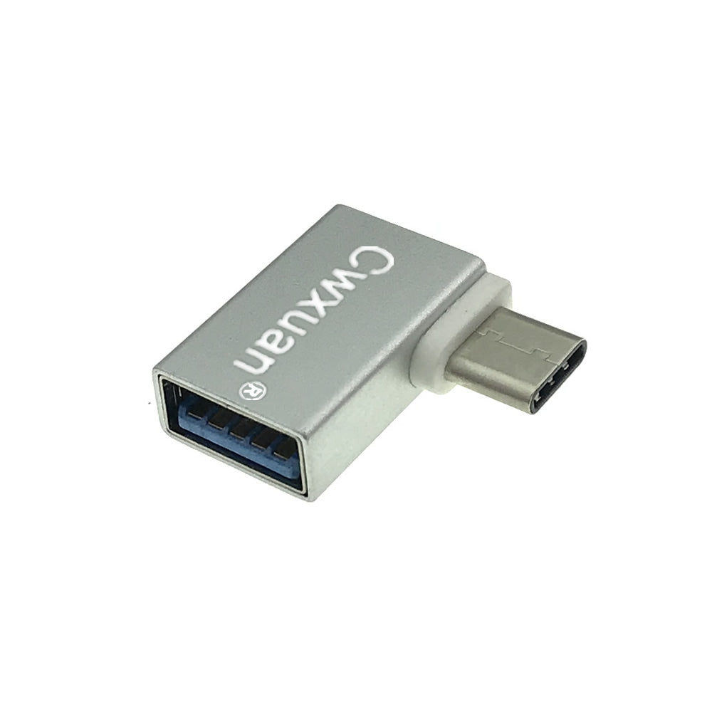 Cwxuan Right Angled 90 Degree Design USB 3.1 Type-C To USB 3.0 Female OTG Adapter