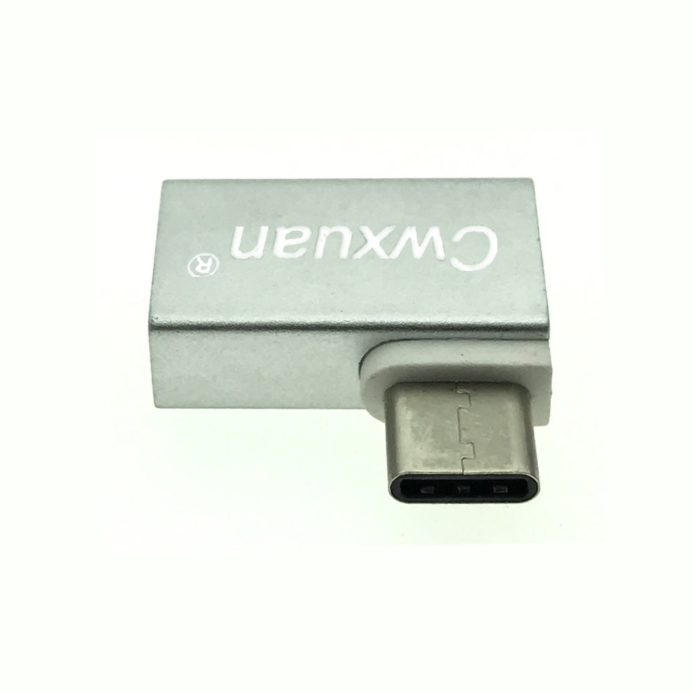 Cwxuan Right Angled 90 Degree Design USB 3.1 Type-C To USB 3.0 Female OTG Adapter