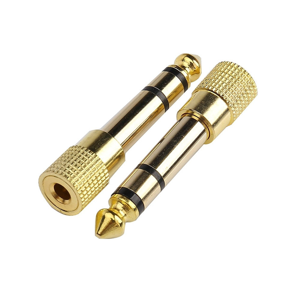 6.35mm Plug to 3.5mm Plated Stereo Audio Headphone Jack Adapter  (2 Pack)