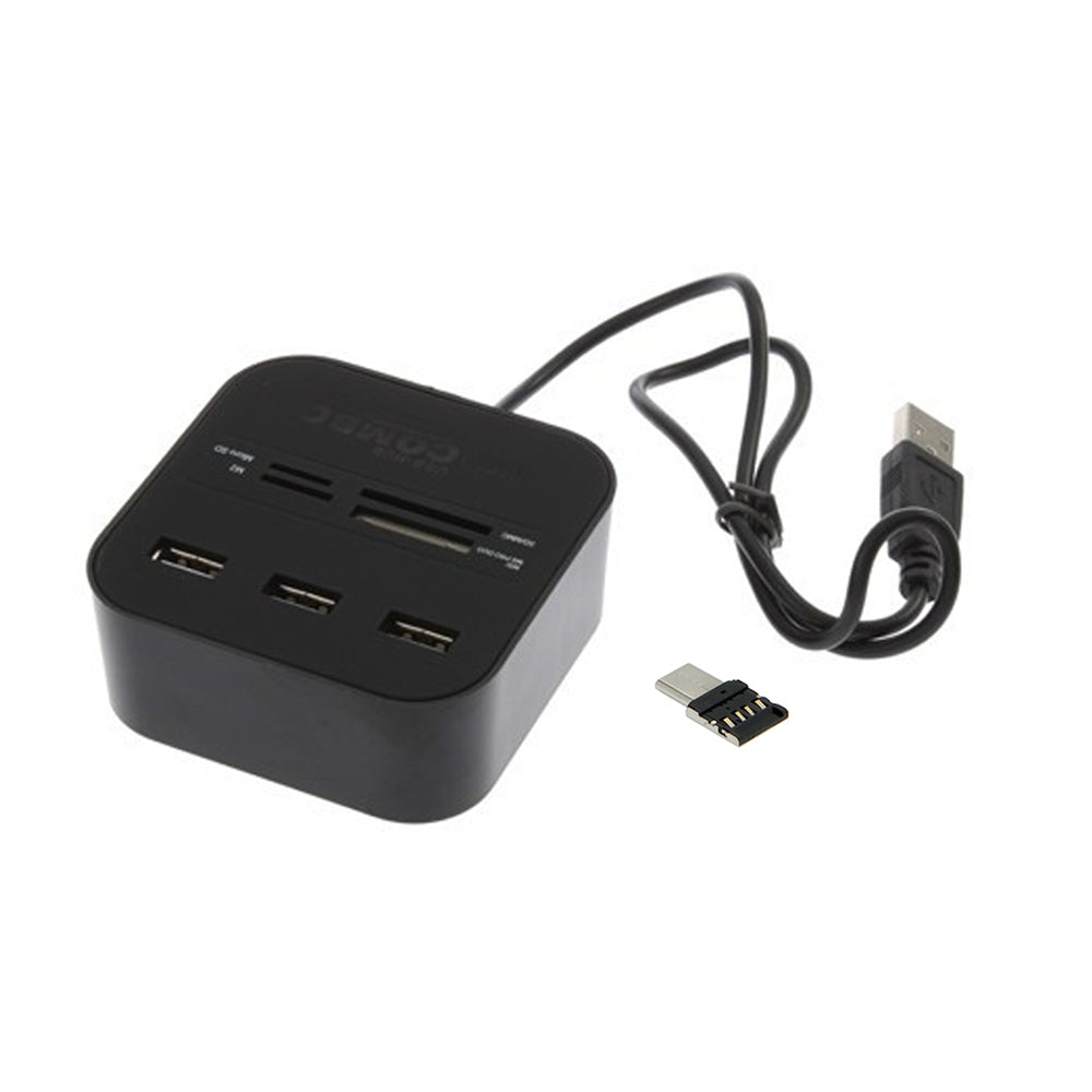 Cwxuan 2-in-1 USB 3.1 Type-C, USB 2.0 to 3-port USB HUB with Card Reader