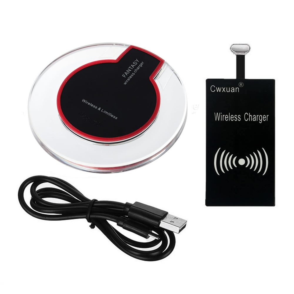Cwxuan  Qi Standard Wireless Charger and Type-C Charging Receiver Kit for Type-C Mobile Phone