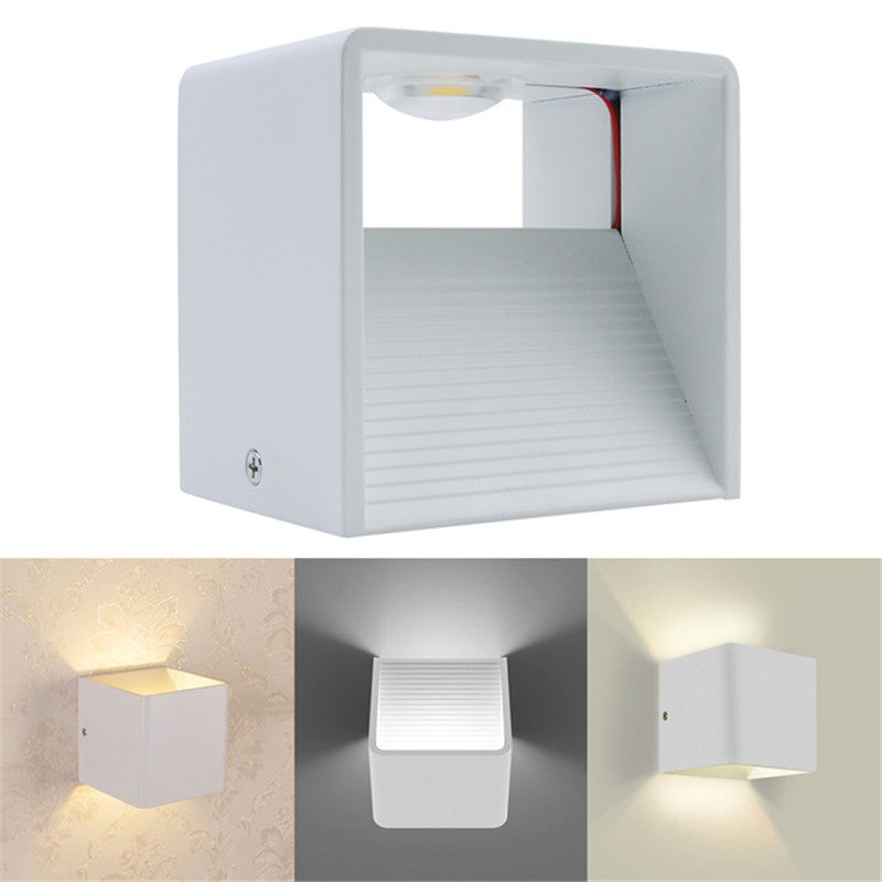 7W Modern Style Square Aluminum LED Wall Lamp Indoor Decor