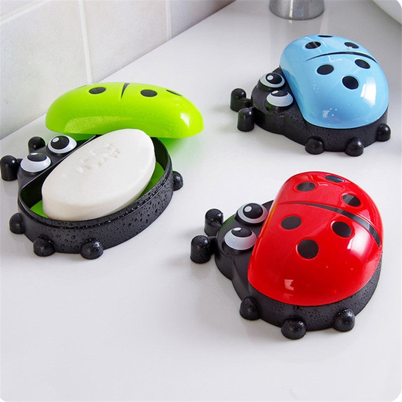 Cute Cartoon Ladybug Soap Box for Storage