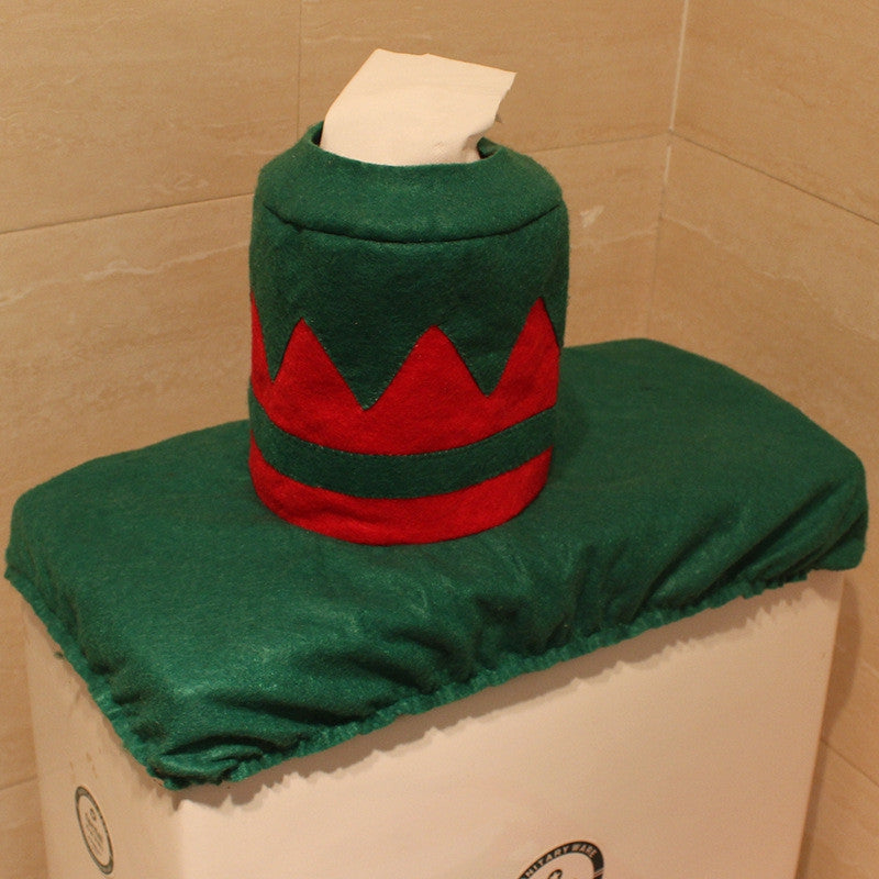 Creative Christmas Decoration 3PCS Wizard Toilet Cover Sets