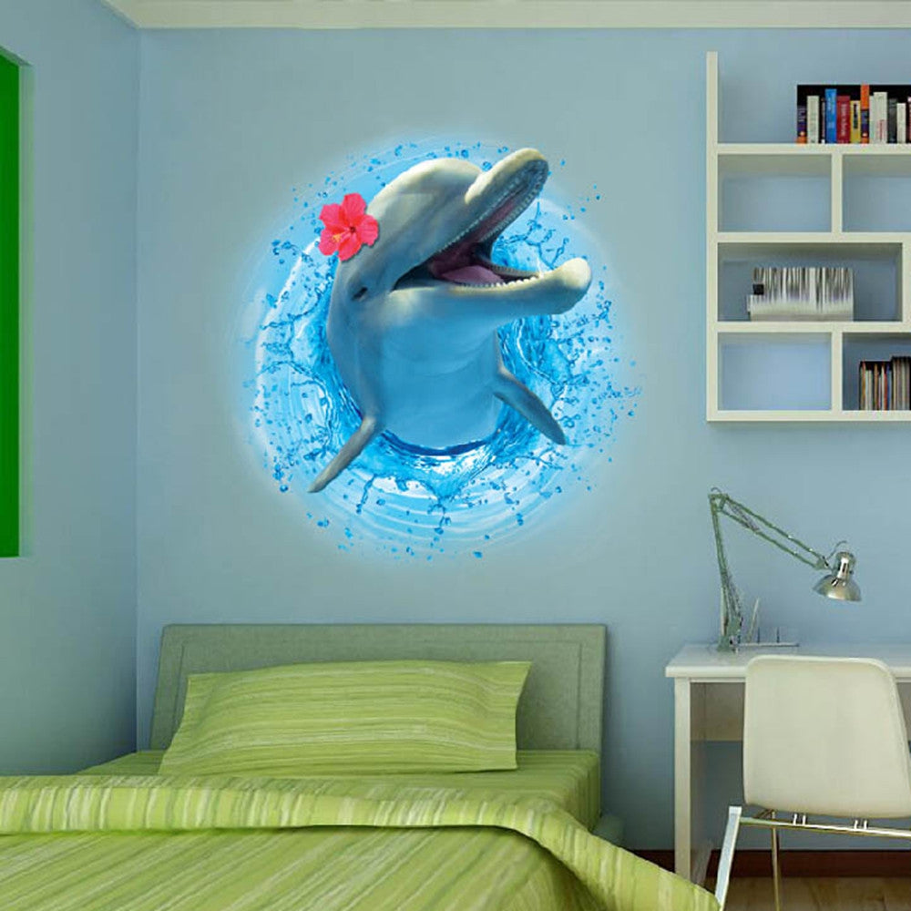 Dolphin 3D Three-Dimensional Wall Stickers New Creative Decoration
