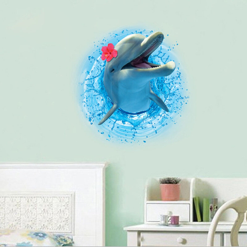 Dolphin 3D Three-Dimensional Wall Stickers New Creative Decoration