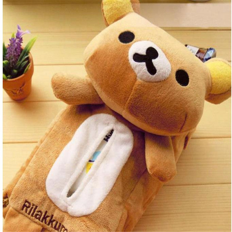 Car Tissue Box Cartoon Animal Design Soft Portable Tissue Box