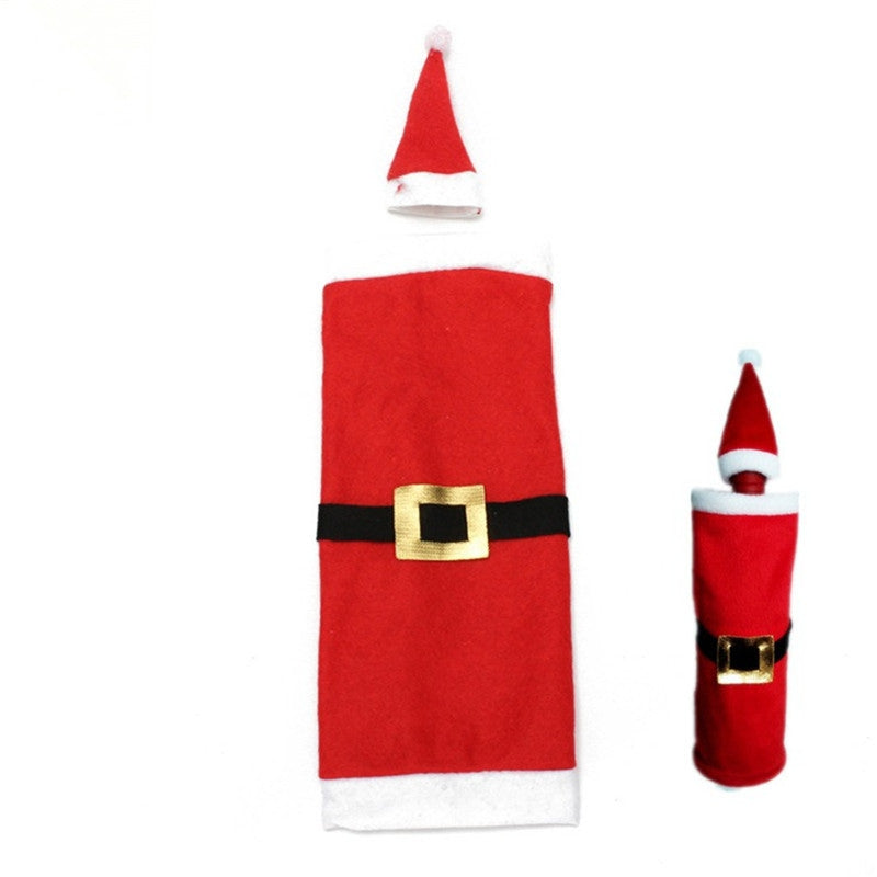 Christmas Decoration Wine Bottle Clothes with Belt