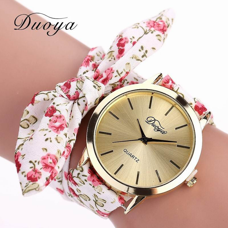 DUOYA D025 Women Wrap Around Floral Quartz Wrist Watch