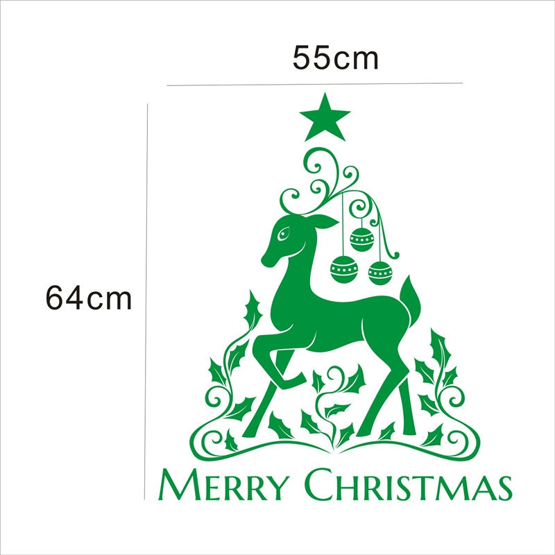 Christmas Elk Removable Wall Stickers