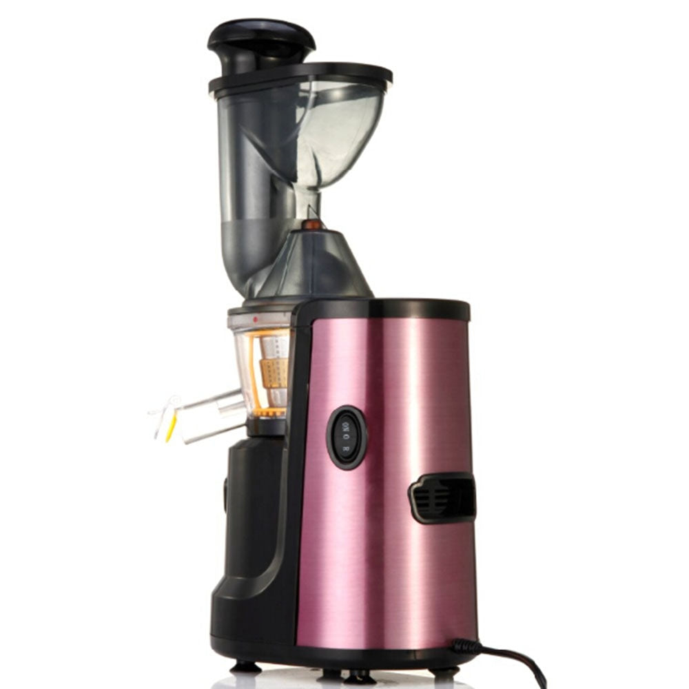 150W Electric Slow Whole Fruit Vegetable Juicer Low Noise Juice Extractor Luxury Purple Stainles...