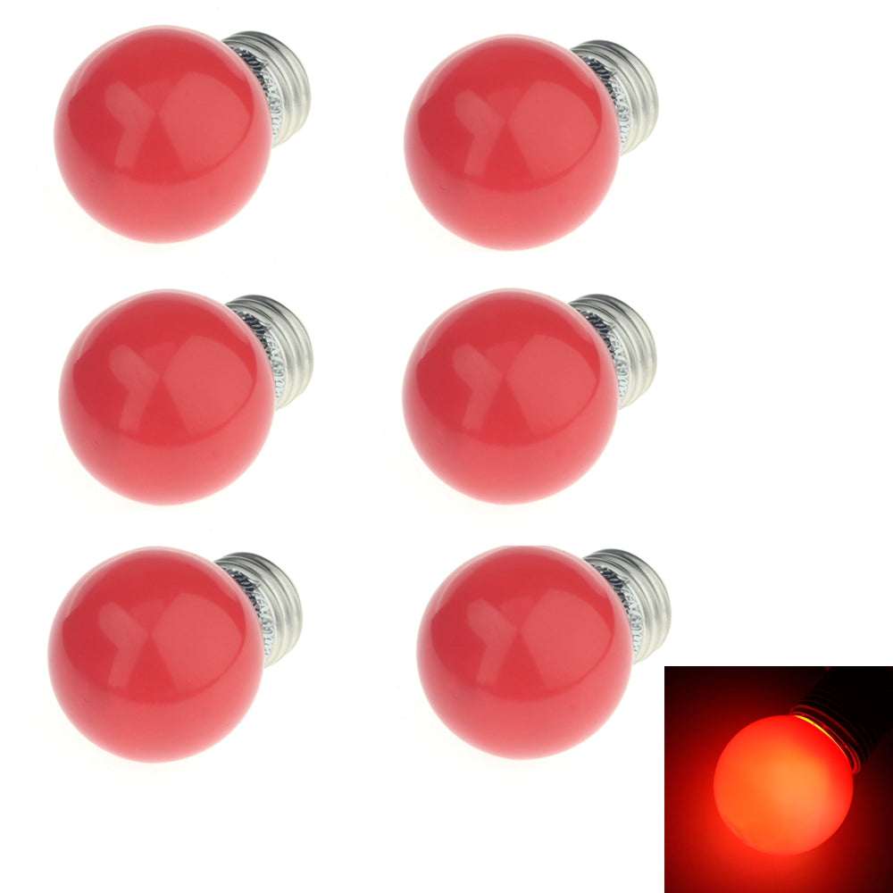 6PCSYouOKLight E27 3W 250lm 6 F5 DIP Holiday Light Bulb RED / BLUD / Yellow